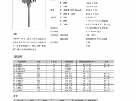 温度传感器 水管 VF20